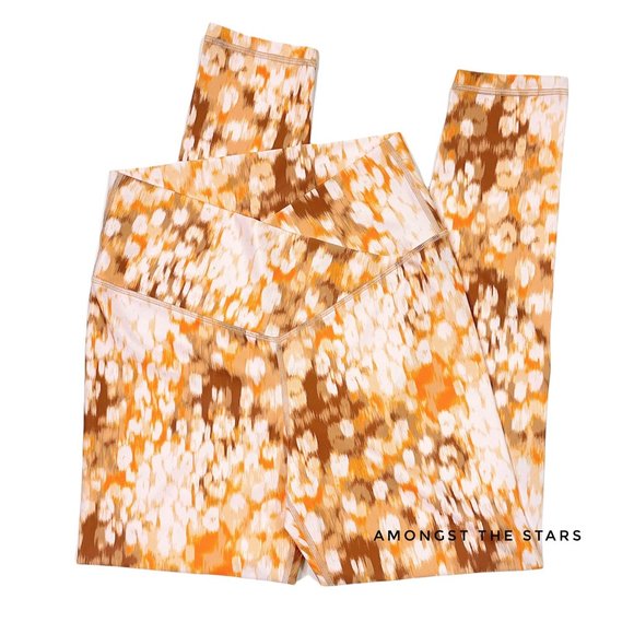 OFFLINE by Aerie High Waisted Orange Cedar Expedition Shine Crossover Leggings - Picture 2 of 5